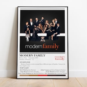 Modern Family TV Show Poster | Modern Family TV Serie Poster Print |  Modern Family Gift | Room Decor | Home Decor | Wall Art  | Wall Decor