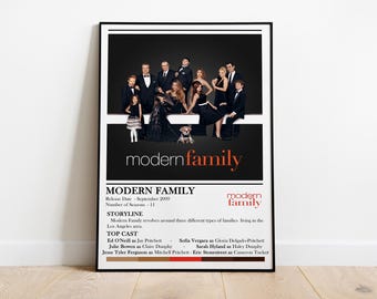 Modern Family TV Show Poster | Modern Family TV Serie Poster Print |  Modern Family Gift | Room Decor | Home Decor | Wall Art  | Wall Decor