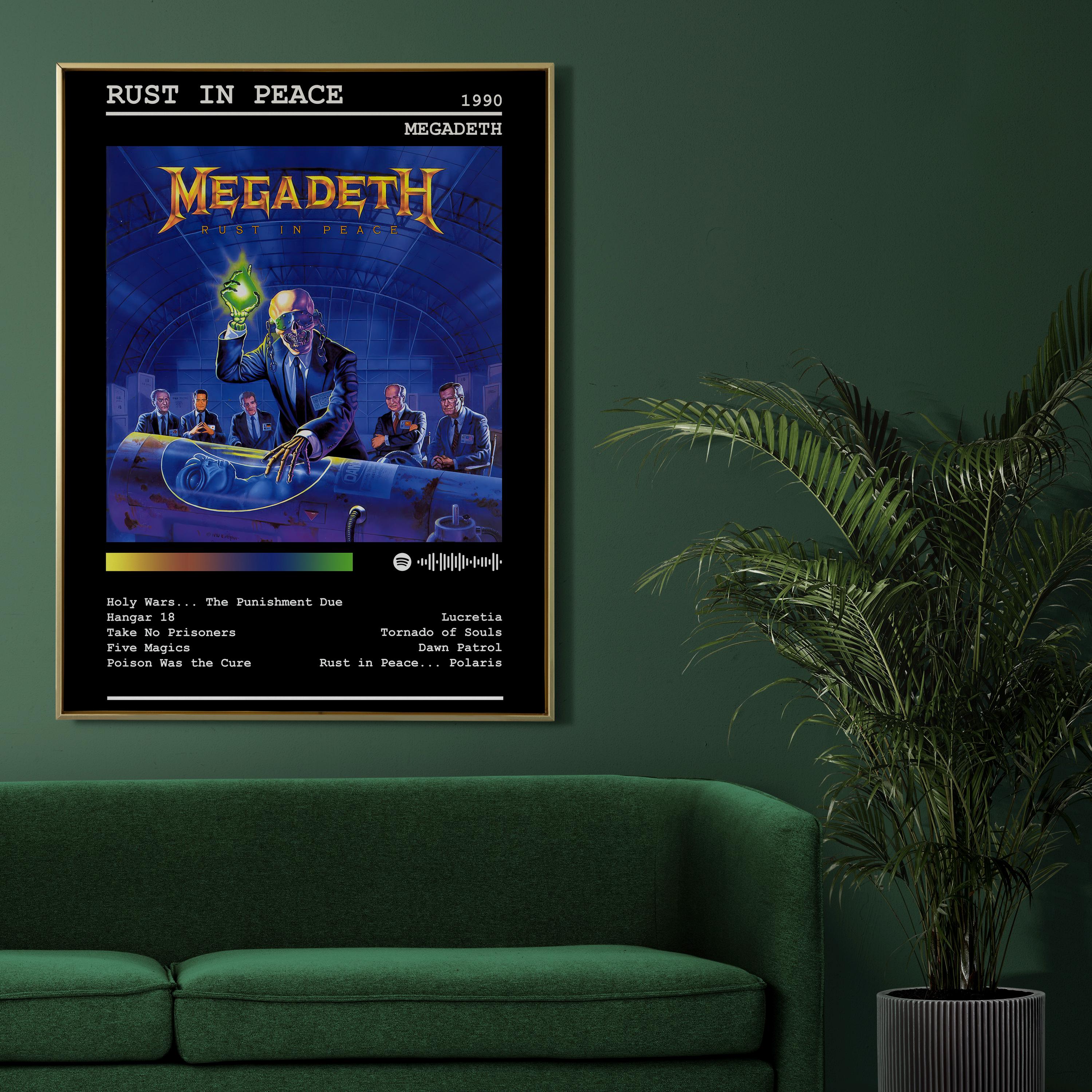 Megadeth Poster Print | Rust in Peace Album Poster | Music Poster
