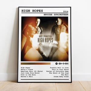 Bruce Springteen Poster Print | High Hopes Album Poster | Music Poster | Album Cover Poster | Wall Decor | Music Gift | Room Decor