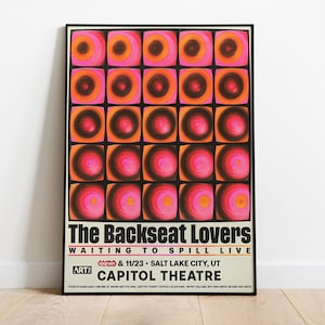 The Backseat Lovers Poster Druck | Künstler Poster | Musik Poster |  Wanddekoration | Musik Konzert Geschenk | Raumdekor