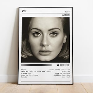 Adele Poster Print | 25 Album Poster | Music Poster | Album Cover Poster | Wall Decor | Music Gift | Room Decor