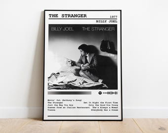 Billy Joel Poster Print | The Stranger Album Poster | Music Poster | Album Cover Poster | Wall Decor | Music Gift | Room Decor