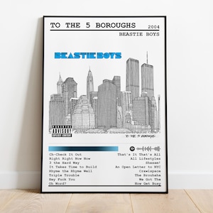 Beastie Boys Poster Print | To The 5 Boroughs Album Poster | Music Poster | Album Cover Poster | Wall Decor | Music Gift | Room Decor