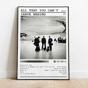U2 Poster Print | All That You Can&#39;t Leave Behind Album Poster | Music Poster | Album Cover Poster | Wall Decor | Music Gift
