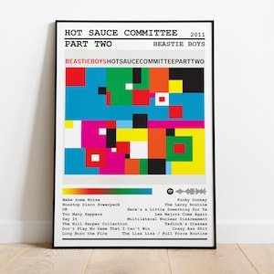 Beastie Boys Poster Print | Hot Sauce Committee P2 Album Poster | Music Poster | Album Cover Poster | Wall Decor | Music Gift | Room Decor
