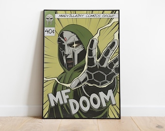 MF DOOM-affischtryck | Konstnärsaffisch | MF Doom-serieaffisch | Musikaffisch | Väggdekor | Musikgåva | Rumsdekor