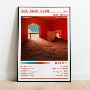Tame Impala Poster Print | The Slow Rush Album Poster | Music Poster | Album Cover Poster | Wall Decor | Music Gift