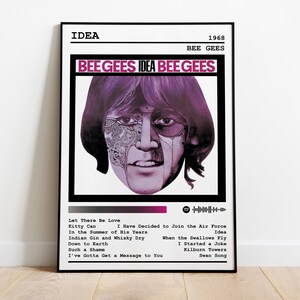 Impresión de póster de los Bee Gees / Póster de álbum ideal / Póster musical / Póster de portada de álbum / Decoración de pared / Regalo musical