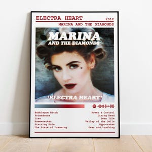 Marina Poster Print | Electra Heart Album Poster | Music Poster | Album Cover Poster | Wall Decor | Music Gift | Room Decor