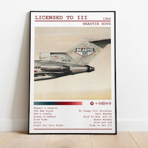 Beastie Boys Poster Print | Licensed To III Album Poster | Music Poster | Album Cover Poster | Wall Decor | Music Gift | Room Decor