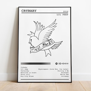 Lil Peep Poster | Crybaby Album-Poster | Musik Poster | Album Cover Poster | Wanddekoration | Musik Geschenk