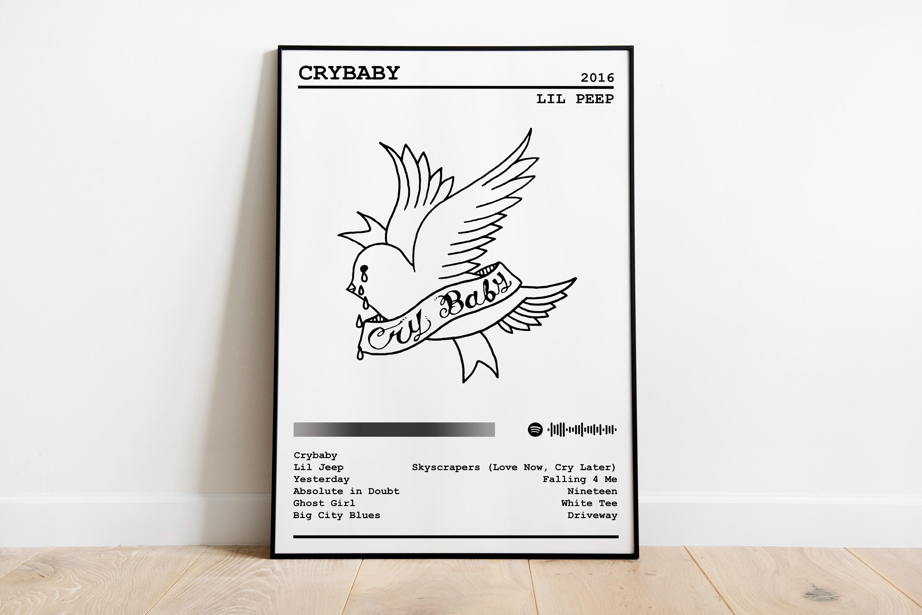 Lil Peep Poster Print | Crybaby Album Poster | Music Poster | Album ...