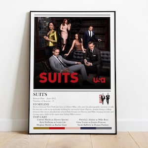 Suits TV Show Poster | Suits TV Serie Poster Print |  Suits Gift | Room Decor | Home Decor | Wall Art  | Wall Decor
