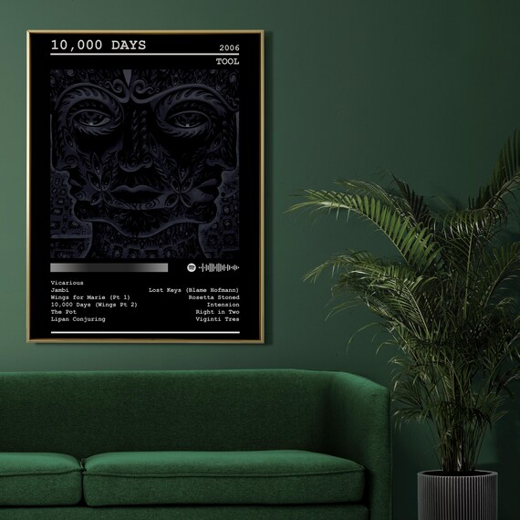 Tool Poster Print | 10,000 Days Album Poster | Music Poster