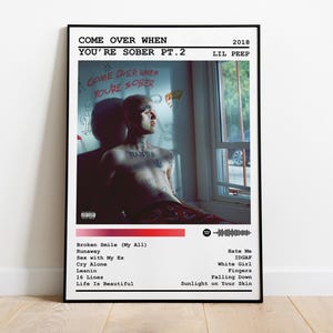 Lil Peep Poster Print | Come Over When You Sober 2 Album Poster | Music Poster | Album Cover Poster | Wall Decor | Music Gift | Room Decor