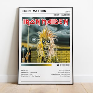 Iron Maiden Poster Print | Iron Maiden Album Poster | Music Poster | Album Cover Poster | Wall Decor | Music Gift | Room Decor