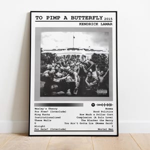 Kendrick Lamar Poster Print | To Pimp A Butterfly Album Poster | Music Poster | Album Cover Poster | Wall Decor | Music Gift | Room Decor