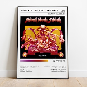 Black Sabbath Poster Print | Sabbath Bloody Sabbath Album Poster | Music Poster | Album Cover Poster | Wall Decor | Music Gift | Room Decor