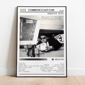 Beastie Boys Poster Print | Communication III Album Poster | Music Poster | Album Cover Poster | Wall Decor | Music Gift | Room Decor