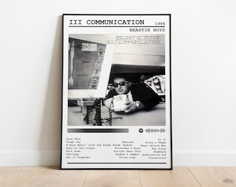 Beastie Boys Poster Print | Communication III Album Poster | Music Poster | Album Cover Poster | Wall Decor | Music Gift | Room Decor