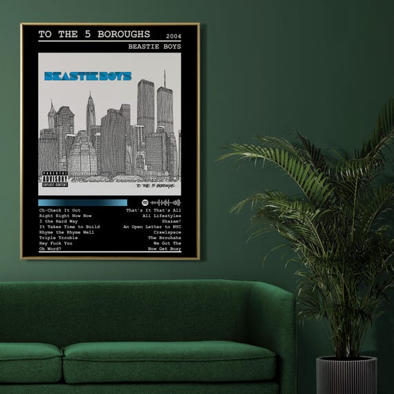 Beastie Boys Poster Print | to the 5 Boroughs Album Poster | Music