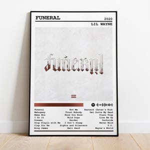 Lil Wayne Poster Stampa / Poster Album Funerale / Poster Musicale / Poster Copertina Album / Decorazione Murale / Regalo Musicale / Decorazione Stanza