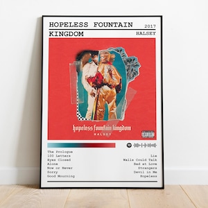 Halsey Poster Print | Hopeless Fountain Kingdom Album Poster | Music Poster | Album Cover Poster | Wall Decor | Music Gift | Room Decor