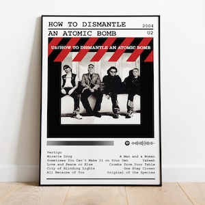 U2 Poster Print | How To Dismantle An Atomic Bomb Album Poster | Music Poster | Album Cover Poster | Wall Decor | Music Gift