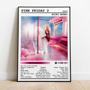 Affiche de Nicki Minaj | Affiche de l'album Pink Friday 2 | Affiche de musique | Poster de la pochette de l'album | Décoration murale | Cadeau musique | Décoration de la chambre
