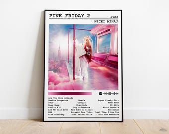 Nicki Minaj Poster Print | Pink Friday 2 Album Poster | Music Poster | Album Cover Poster | Wall Decor | Music Gift | Room Decor