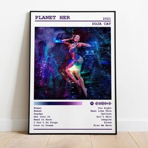 Doja Cat Poster Print | Planet Her Album Poster | Music Poster | Album Cover Poster | Wall Decor | Music Gift | Room Decor