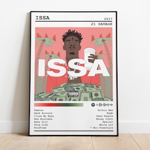 21 Savage Poster Print | Issa Album Poster | Music Poster | Album Cover Poster | Wall Decor | Music Gift | Room Decor