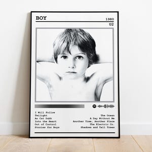 U2 Poster Print | Boy Album Poster | Music Poster | Album Cover Poster | Wall Decor | Music Gift