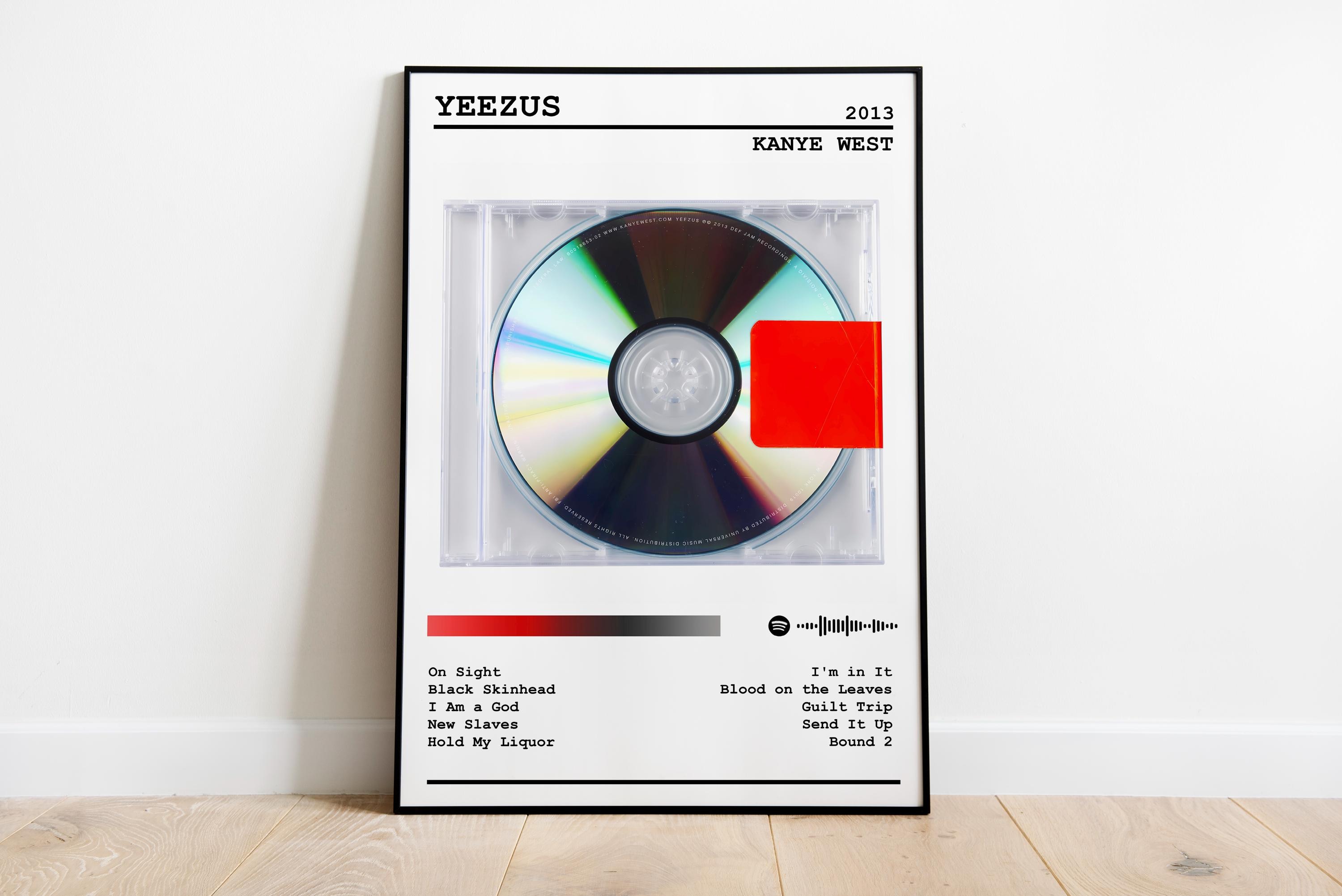 Kanye West Poster Print | Yeezus Album Poster | Music Poster