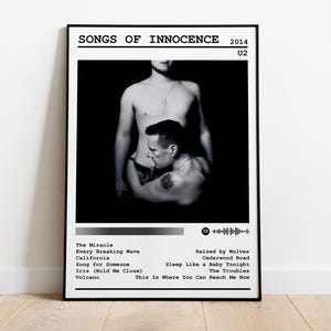 U2 Poster Print | Songs Of Innocence Album Poster | Music Poster | Album Cover Poster | Wall Decor | Music Gift