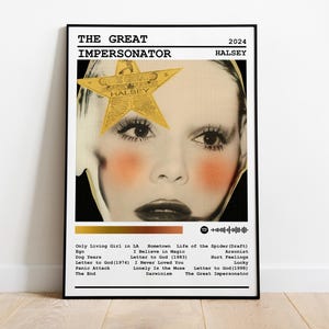 Halsey Poster Print | The Great Impersonator Album Poster | Music Poster | Album Cover Poster | Wall Decor | Music Gift | Room Decor