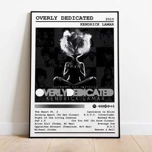 Kendrick Lamar Poster Print | Overly Dedicated Album Poster | Music Poster | Album Cover Poster | Wall Decor | Music Gift | Room Decor