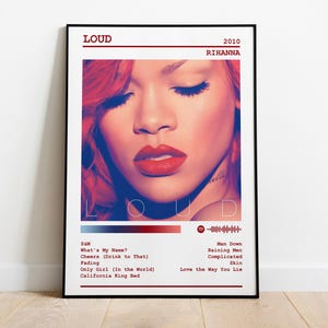 Rihanna Poster Print | Loud Album Poster | Music Poster | Album Cover Poster | Wall Decor | Music Gift | Room Decor