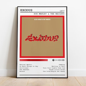 Bob Marley And The Wailers Poster Print | Exodus Album Poster | Music Poster | Album Cover Poster | Wall Decor | Music Gift | Room Decor