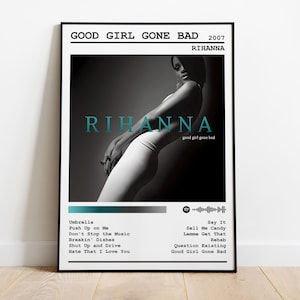 Rihanna Poster Print | Good Girl Gone Bad Album Poster | Music Poster | Album Cover Poster | Wall Decor | Music Gift | Room Decor
