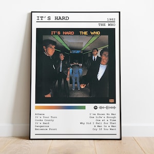 Poster degli Who / Poster dell&#39;album It&#39;s Hard / Poster musicale / Poster della copertina dell&#39;album / Decorazione murale / Regalo musicale / Decorazione per la stanza