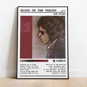Bob Dylan Poster Print | Blood On The Tracks Album Poster | Music Poster | Album Cover Poster | Wall Decor | Music Gift | Room Decor
