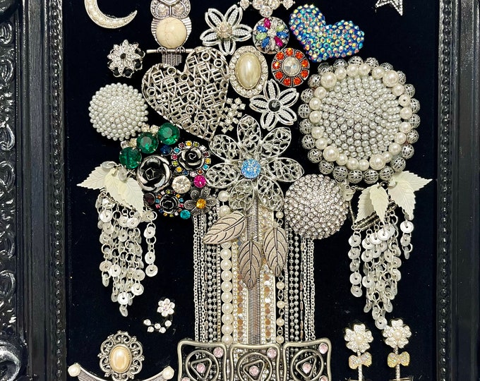 Life Exquisite Display Exquisite Handcrafted Tree of Life Wall Art W/ Vintage and Modern ...
