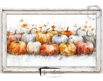 Pumpkin Patch Painting | Fall Lover | Fall Painting | Pumpkins | Vintage Countryside Print | Farmhouse Art | DIGITAL Art | lafayette prints