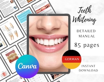 German Teeth Whitening Training Manual | Client Forms Bundle | Teeth Whitening Course Guide | Intake and Consent Forms