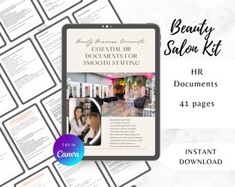 Kit de RR. HH. para salones de belleza / Incorporación y contratación de personal (Descarga digital)