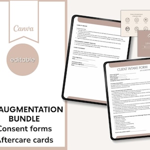 Formulaire de consentement et carte de soin pour le produit de comblement des lèvres | Augmentation des lèvres modifiable PDF | Formes esthétiques d'injecteur | Renonciation client | Kit de spa médical