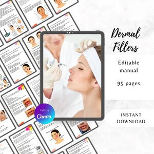 Cursushandleiding Botox en huidvuller | Trainingsgids voor verpleegkundigeninjector | Aesthetic canva-pdf-download voor cosmetische injecties | Certificaat: