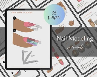 Paquete de capacitación en extensiones de uñas: manual, certificado y tarjeta de fidelidad (PDF editable)